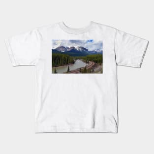 Canadian Rocky Mountains Bow River Banff Alberta Canada Kids T-Shirt